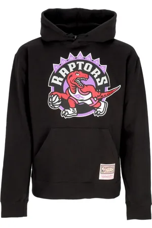 Mitchell & Ness Sweatshirts & Hoodies, Herr, XL, Bomull, Toronto Raptors Logo Hoodie Svart
