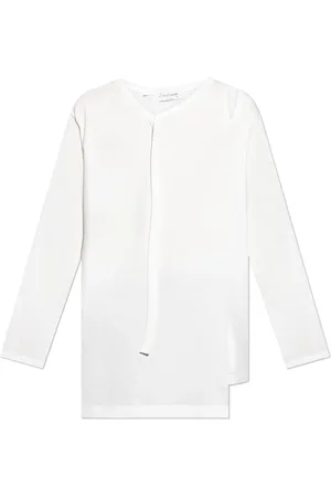 Y-3 Topp, Herr, L, Bomull, Asymmetrisk långärmad t-shirt