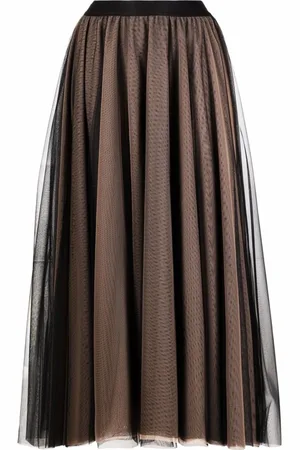 BLANCA Kjol, Dam, M, Läder, Brun Elegant Kjol Damkläder