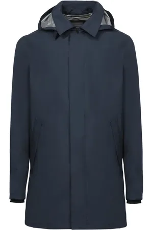 HERNO Kappa, Herr, L, Polyester, Blå Trefjärdedelsrock