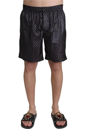 Dolce & Gabbana Badkläder, Herr, M, Läder, Svart Polka Dot Strandkläder Badkläder