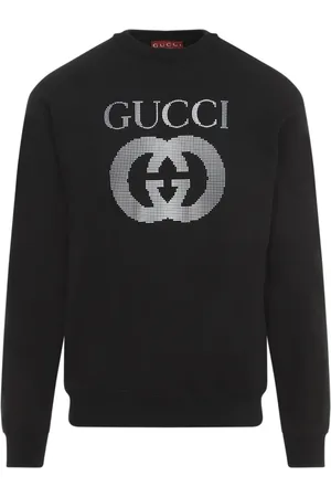 Gucci Sweatshirts & Hoodies, Herr, L, Bomull, Interlocking Logo Crew Neck Sweatshirt