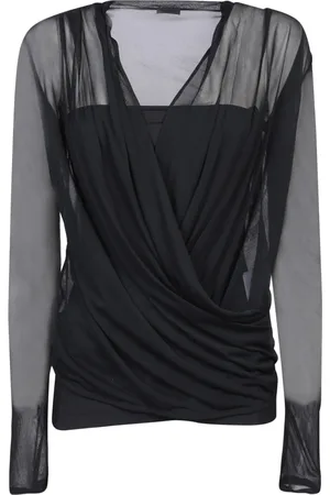 Givenchy Blusar & Skjortor , Dam, S, Draperad V-ringad Stickad Topp