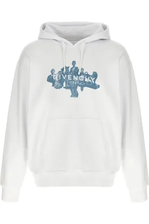 Givenchy Sweatshirts & Hoodies, Herr, S, Bomull, Vit hoodie med logotryck