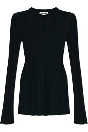 Jil Sander Stickade tröjor & koftor, Dam, S, Topp med sidoslitsar