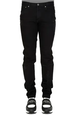 Givenchy Jeans, Herr, W34, Bomull, Slim-fit Stretch Jeans med Hål