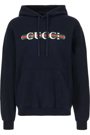 Gucci Sweatshirts & Hoodies, Herr, S, Bomull, Tryckt bomullsjerseyhoodie