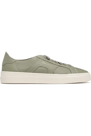 santoni Skor, Herr, 41 1/2 EU, Läder, Double Buckle Leather Sneakers