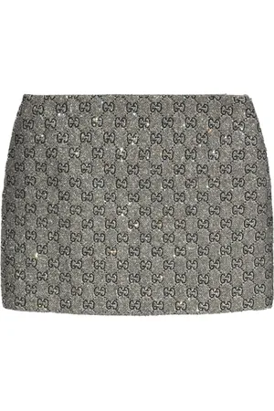Gucci Kjol, Dam, M, Grå Kjol med Sidoficka