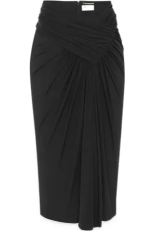 Saint Laurent Kjol, Dam, L, Draperad midikjol