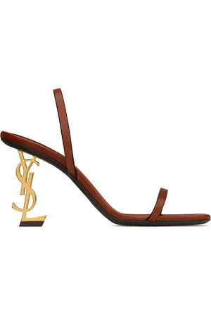 Saint Laurent Skor, Dam, 39 1/2 EU, Läder, Högklackade sandaler