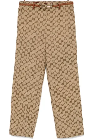 Gucci Byxor, Dam, M, Beige Byxor med Fickor