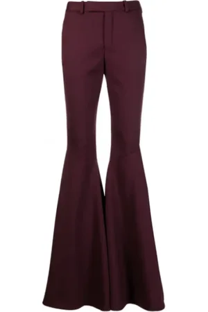 Saint Laurent Byxor, Dam, M, Utsvängda byxor i ullmix