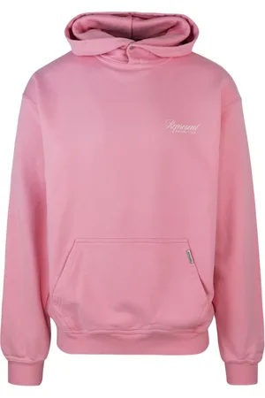 Represent Sweatshirts & Hoodies, Herr, S, Bomull, Rosa Hoodie Oversize med Knappar Cobrax