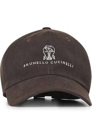 Brunello Cucinelli Accessoarer, Herr, M, Mörkbruna Snygga Hattar