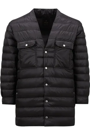 Moncler Jacka, Dam, S, Polyester, Svart V-ringad jacka