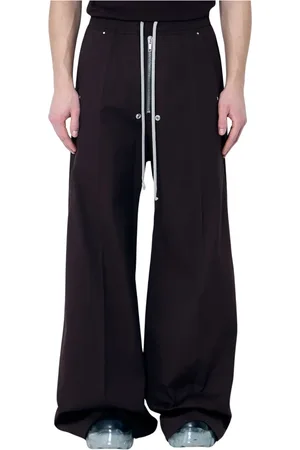 Rick Owens Byxor, Herr, L, Bomull, Stretch Wide Bela Pants med fickor