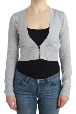 Roberto Cavalli Stickade tröjor & koftor, Dam, S, Cropped Cardigan