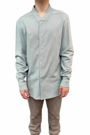 Rick Owens Skjorta, Herr, L, Bomull, Snap Collar Shirt