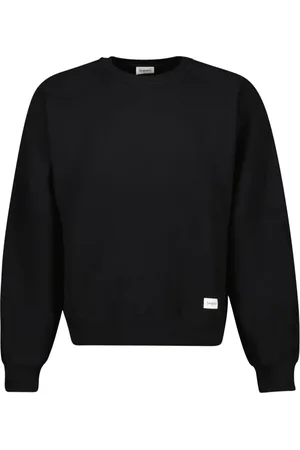 Saint Laurent Sweatshirts & Hoodies, Herr, S, Bomull, Svart Bomullströja Höst-Vinter 2024