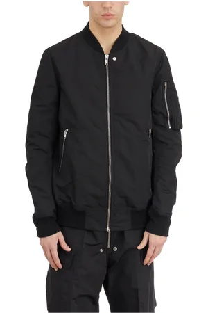 Rick Owens Jacka, Herr, L, Nylon, Svart Flight Bomber Jacka