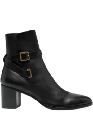 Saint Laurent Skor, Dam, 39 EU, Dorian 70mm Ankelboots med Spänne