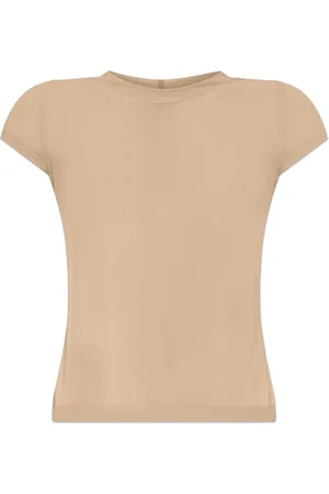 Rick Owens Topp, Dam, XS, Crew Neck Sheer Kortärmad T-shirt