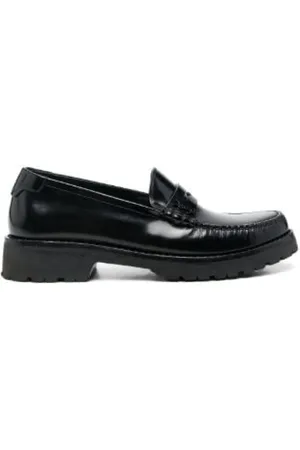 Saint Laurent Skor, Dam, 37 EU, Läder, Svarta Penny Loafers för Kvinnor