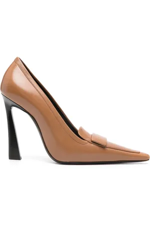 Saint Laurent Skor, Dam, 38 EU, Läder, Eleganta Svarta Läderpumps