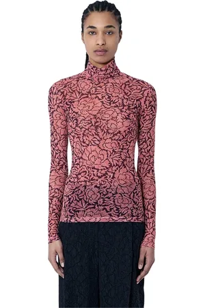DRIES VAN NOTEN Topp, Dam, M, Blommigt Mesh Topp
