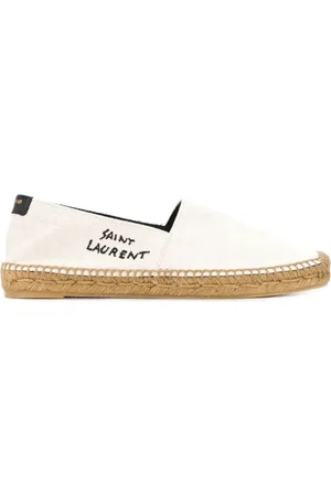 Saint Laurent Skor, Dam, 40 EU, Bomull, Logo-broderade espadrillor