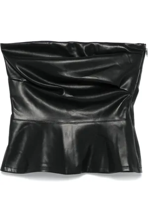 ROTATE Topp, Dam, S, Polyester, Axelbandslös draperad skjorta