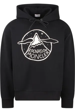 Moncler Sweatshirts & Hoodies, Herr, L, Bomull, Hoodie med logotryck