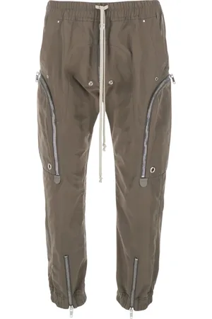 Rick Owens Byxor, Herr, L, Bauhaus Grå Cargo Byxor Tech Tyg