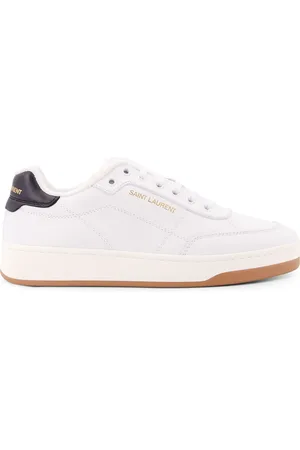 Saint Laurent Skor, Herr, 41 1/2 EU, Läder, Logo Print Leather Sneakers