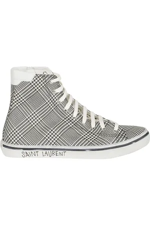 Saint Laurent Skor, Herr, 41 EU, Bomull, Malibu Mid Signature Sneakers