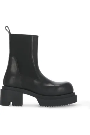 Rick Owens Skor, Herr, 44 EU, Läder, Svarta Chelsea-stövlar i läder