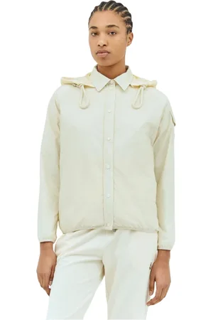 Moncler Jacka, Dam, M, Vadderad skjortjacka med avtagbar huva