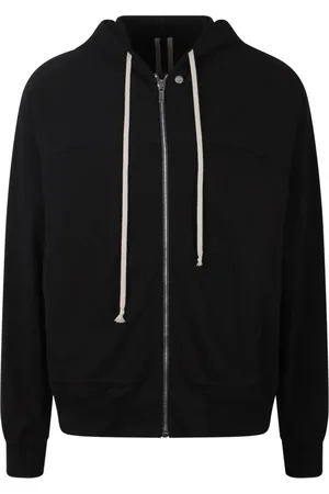 Rick Owens Sweatshirts & Hoodies, Herr, L, Bomull, Cotton Jersey Zip-Up Hoodie