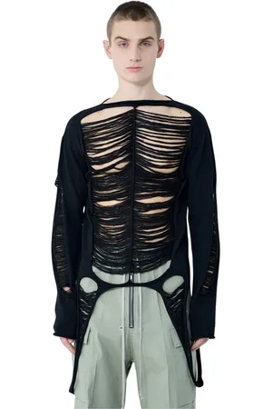 Rick Owens Stickade tröjor & koftor, Herr, S, Stickad Crewneck Tröja