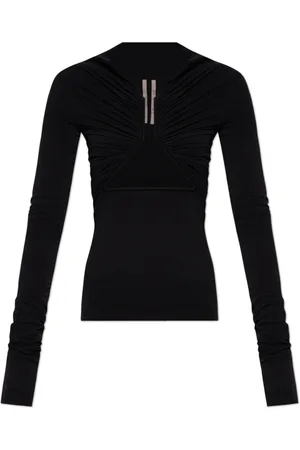 Rick Owens Topp, Dam, M, Nylon, Långärmad Prong T-shirt
