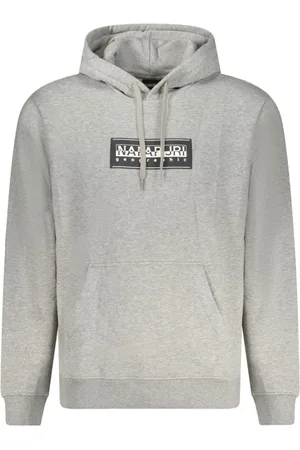 Napapijri Sweatshirts & Hoodies, Herr, L, Bomull, Grå Bomullströja