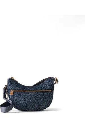 Borbonese Väska, Dam, ONE Size, Denim, Geometrisk Eco Line Denim Crossbody Väska