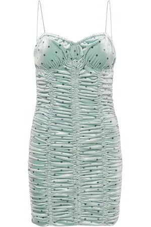 ROTATE Klänning, Dam, M, Polyester, Prickig Miniklänning