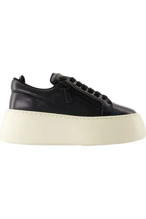 Giuseppe Zanotti Skor, Dam, 38 EU, Läder, Svarta läder Maxi Sneakers