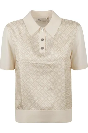 Tory Burch Topp, Dam, XS, Silk Front Polo T-shirts och Polos