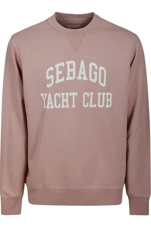 SEBAGO Sweatshirts & Hoodies, Herr, L, Bomull, Rosa bomulls-sweatshirt med logotryck