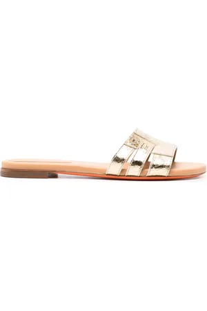 santoni Skor, Dam, 39 EU, Läder, Slippers i mockaläder