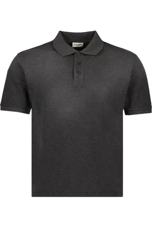 Saint Laurent Topp, Herr, L, Bomull, Cassandre Pikétröja