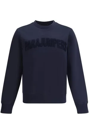 Parajumpers Sweatshirts & Hoodies, Herr, 2Xl, Bomull, Präglad Monogram Bomullssweatshirt med Crew Neck